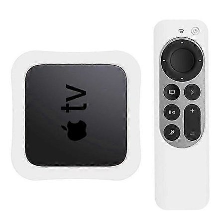 Kampanj Apple TV 4K (2021) digitalbox + silikonskal för fjärrkontroll - Vit