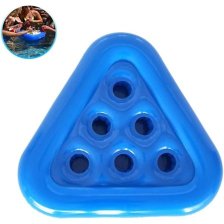 1 stk Oppblåsbar Trekant Svømmebasseng Koppbærer 6 Hull