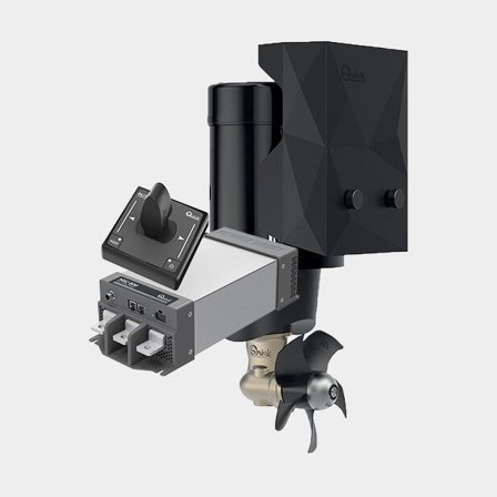 Bovpropellerkit Quick BTQ 125-40, 12 V, 2.2 kW, 40 KgF, tunnelmontering, 1 propeller, med joystick + styreenhed, passer til både mellem 22 - 30 fod (7