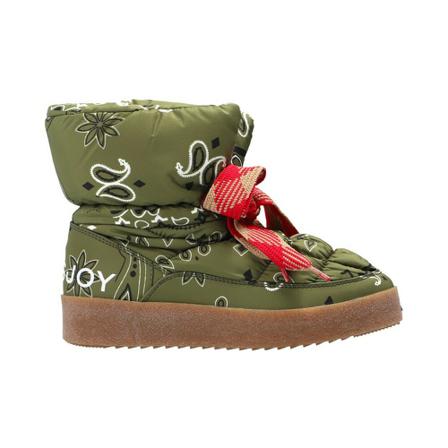 Khrisjoy, Snow boots with paisley motif Groen, Dames, Maat:37 EU,print
