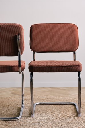 Jotex - 2-pakke Stol Rustbrun - HJO - Kjøp Spisestoler & kjøkkenstoler hos Jotex