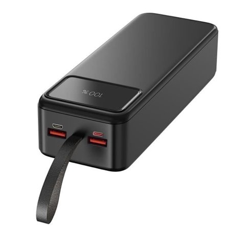 Ekstern batteri 30000mAh USB USB-C micro-USB Hurtigopladning LED-skærm Phonillico