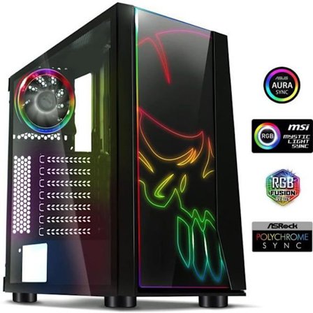 Spel-PC-kabinett - SPIRIT OF GAMER - GHOST ONE - ATX/mATX - ARGB-fläkt 120mm - Härdat glas-panel