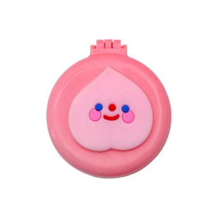 Vikbar hårborste med spegel, rund vikbar fickhårborste