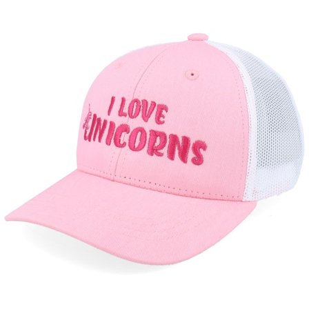Unicorns - Pink - trucker - Cap - Kids I Love Unicorns Pink/White Trucker - Hatstore