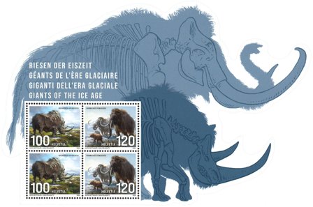 Schweiz - Kæmper fra istiden - Postfrisk miniark