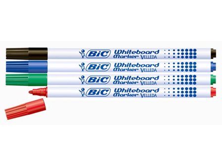 BIC VELLEDA Whiteboardpenna 1721 4/fp - Lyreco - Kontorsmaterial - Pennor - Whiteboardpennor - Rund spets