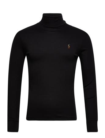 Soft Cotton Turtleneck Designers T-shirts Long-sleeved Black Polo Ralph Lauren