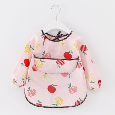 1 Pack Baby Bibs med Långa Ärmar Vattentäta Amningshaklappar Washa