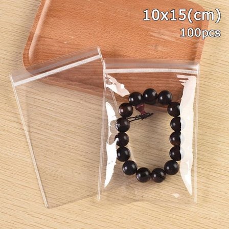 100st självförslutande påse Zip Lock påsar 100ST 10X15CM 100ST