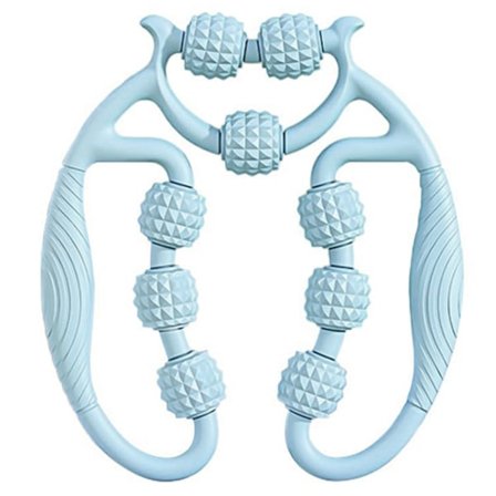 Massage Relax Cirkulär Benklämma 9-Hjuls Muskelrulle Djupvävnadsmassage För Ben Armmassager