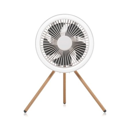 Fläkt för Camping / Husvagn med Avtagbart Stativ i Trä