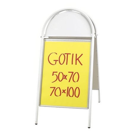 Gatuställ Gotik 70x100cm vit - Lyreco - Kontorsmaterial - Butiksmaterial - Gatuställ