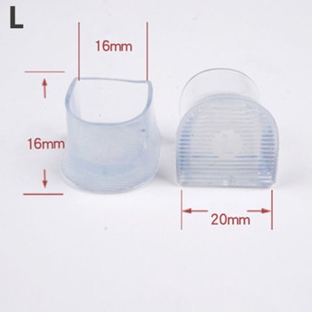 10 par højhælede beskyttere Hælstoppere HVID L