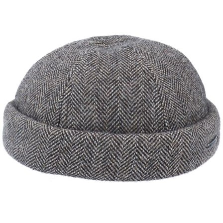 Stetson - Grå docker Beanie - Docker Wool Herringbone Grey Docker @ Hatstore