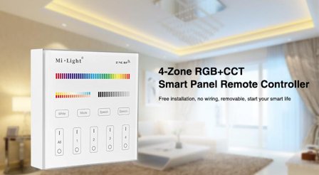 SYNERGY 21 LED Fernbedienung Smart Panel RGB-WW (RGB-CCT) 4 Zonen *MiLight*