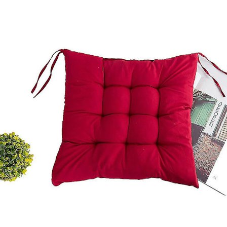 Lileno Home -sarja, 4 tuolinpehmustetta, punainen (40x40x6 cm) - Istuinpehmuste puutarhatuoliin, keittiöön tai ruokailutilan tuoliin - Mukava, UV-