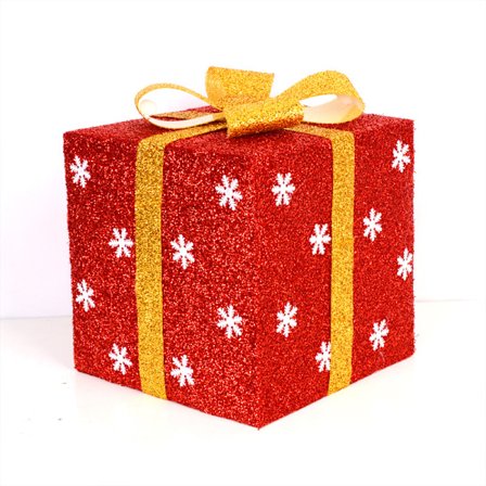 Joulukoriste lahjapakkaus Ikkunakuvaus Lumihiutale Gi