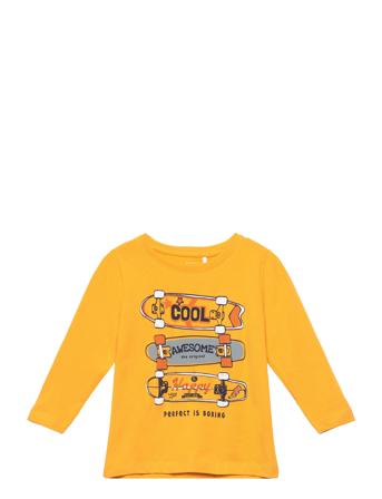 Nmmvux Ls Top L1 T-shirts Long-sleeved T-shirts Gul Name It*Betinget Tilbud