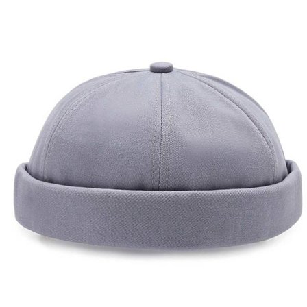 Harmaa nukke vihaa korkki rullattu näytön korkki Beanie Sotar Cap