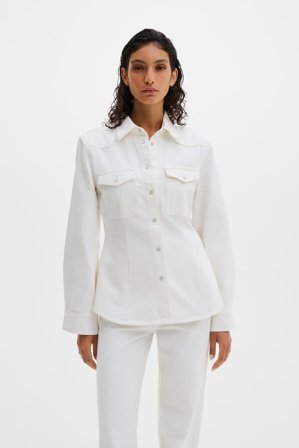 Malina - Anthea denim shirt - 46 - Off White