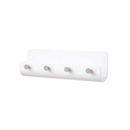 1 stk ABS nøkkelholder veggmontert oppbevaringskrokstativ DIY arrangør 4 kroker oppbevaringshylle hengende kroker