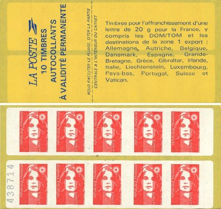 Frankrig 1994 - Frimærkehæfte YT 2874-C4 - Postfrisk