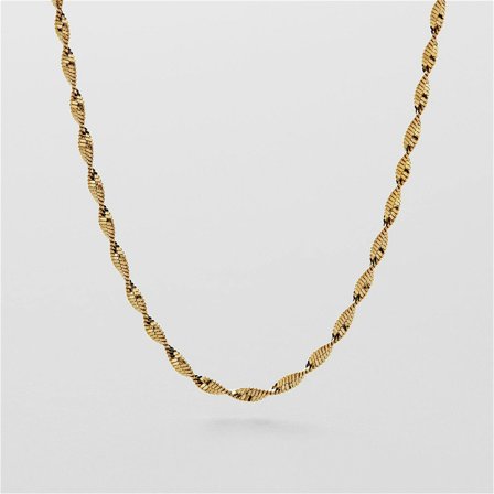 Twisted Herringbone Necklace 40 cm