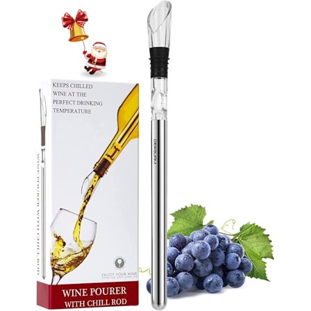 Dette vinkjøleskapet i rustfritt stål leveres med en karaffel og helletut, og rommer alle standardstørrelser vinflasker. En perfekt julegave.