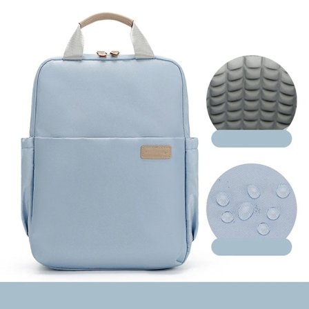 Ny Dam Vattentät Nylon Ryggsäck Lätt 14 15 Tum Laptop Enkel Skolryggsäck för Tonårsflickor Enfärgad Skolväska~04759