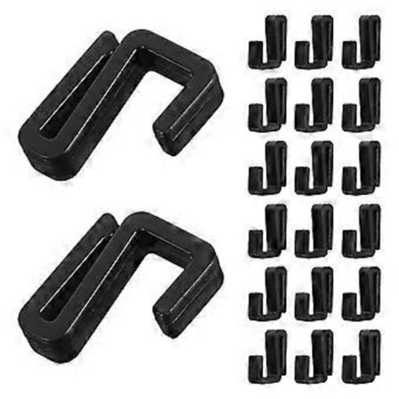 20 st Kraftiga S-krokar i Plast för Upphängning, Mångsidiga S-formade Krokar för Köksredskap, Garderob, Badrum och Kontorsorganisation