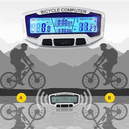 Trådbunden LCD-cykelcomputer Odometer Hastighetsmätare