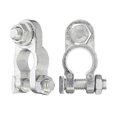 1 par Zinklegering Positiv Negativ Pol Bil 12V Bil Bil-styling Batteri Terminal Clip Skrue Klemme Connector H5G8