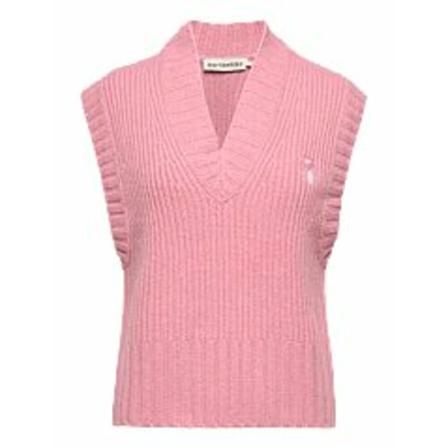 Marimekko V-neck Strik Pink, Dame Striktrøjer