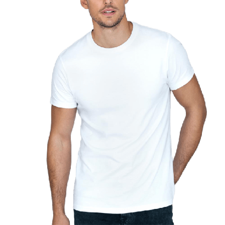 Bread & Boxers Crew-Neck Regular Underlinnen t-shirts Herr Vit XL