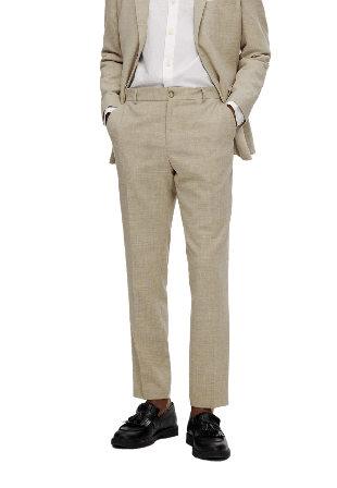 Selected Homme Oasis Linnebyxor Kostymer Herr Beige 48