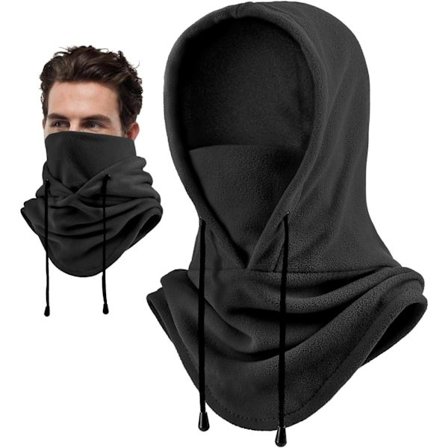 Sort Balaclava Hat Balaclava Ski Maske Fleece Multifunktionel til