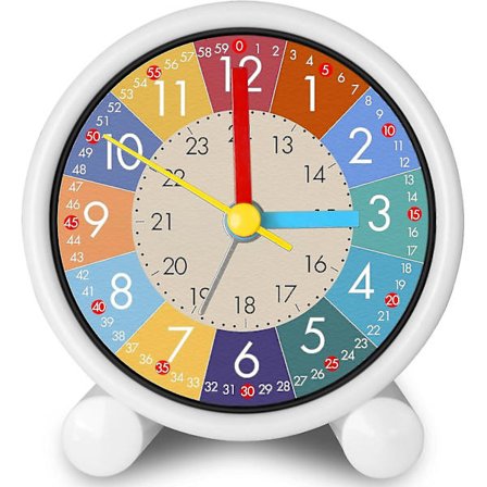 Barnevekkerklokke, Digital Barnevekkerklokke, Pedagogisk Vekkerklokke, Stille Læringsvekkerklokke Barneklokke Analog Vekkerklokke-b