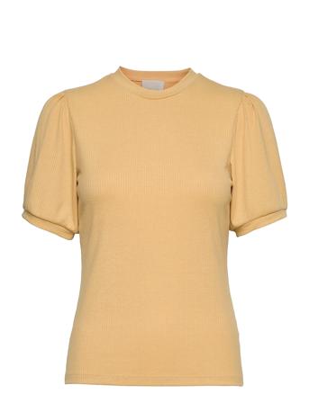 Johanna Tee T-shirts & Tops Short-sleeved Keltainen Minus