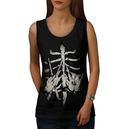 Rib Cage Drummer Stick Dam Blacktank Top