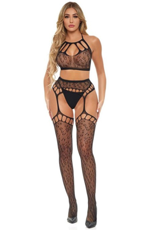 Pink Lipstick Lingerie: Rant With It 2-pcs Bra Set Black - Vuxen: Lingerie & undertøy