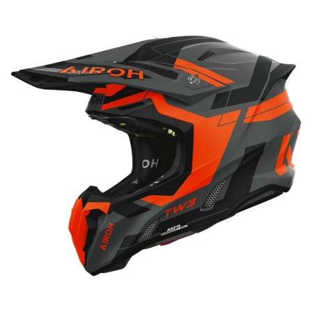 Kask Cross Airoh Twist 3 Dynasty (2026) Pomarańczowy Matowy S