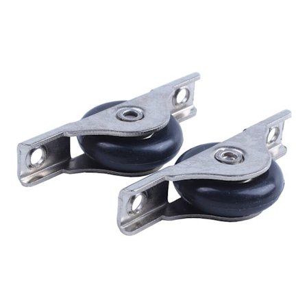 2 stk. Nylon Enkelt Aksel Skydedør Rulle Vindue Bælte Remskive Hjul