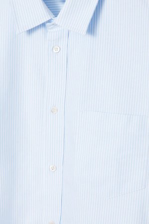 COS Men's Camicia Oxford Ampia Oversize In Cotone in Blu