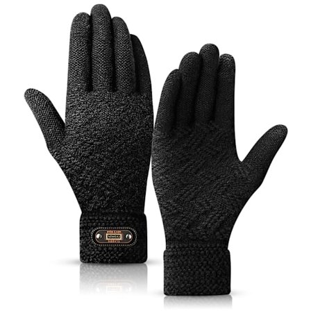 Miesten hanskat, talvihanskat, miesten urheilu, lämmin mustana, tummanharmaana ja khakinvärisenä pehmeällä sisävuorella. Sopii miehille ja naisille