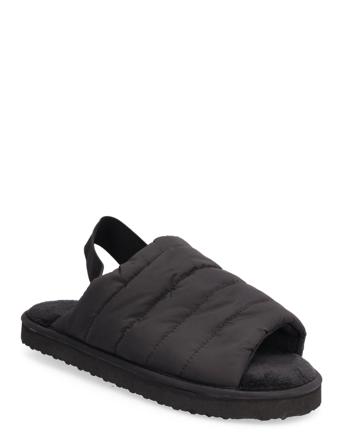 Indoor Slipper Padded Nylon Aamutossut Tohvelit Musta Lindex