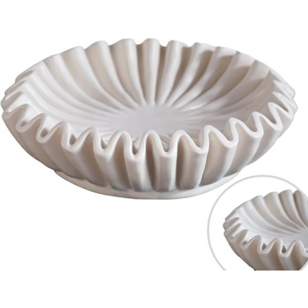 Dekorativ skål, marmorskål i harts, multifunktionell skål tillverkad av syntetisk harts, 15 cm