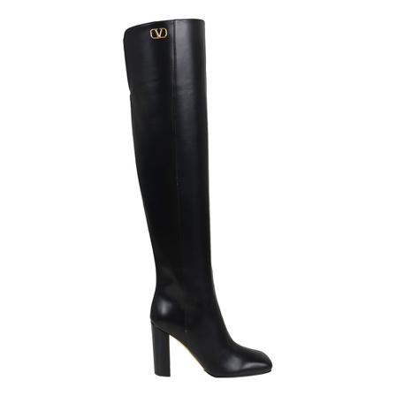 Valentino Garavani, Over THE Knee Boots Zwart, Dames, Maat:39 EU