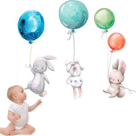 Veggklistremerker for jenter, soverom, barnerom, stue, barnerom, Wanda KLB