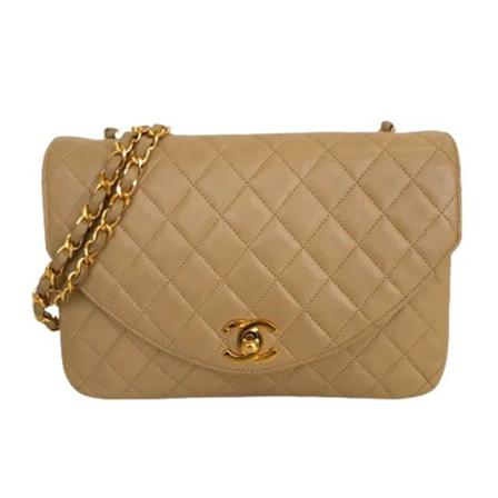 Chanel Vintage, Pre-owned Leather chanel-bags Beige, Dames, Maat:ONE Size